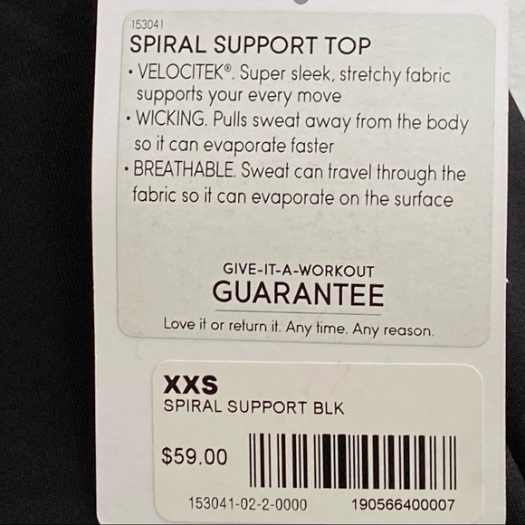 Athleta Spiral Support Tank Top Black Racerback XXS - Picture 5 of 5